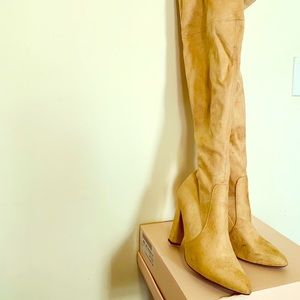 MISSGUIDED Thigh High Faux Suede Boots